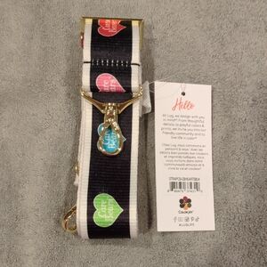 Lug x Care Bears 1.5" Classic Webbed Strap - Care Bears Hearts Black NWT